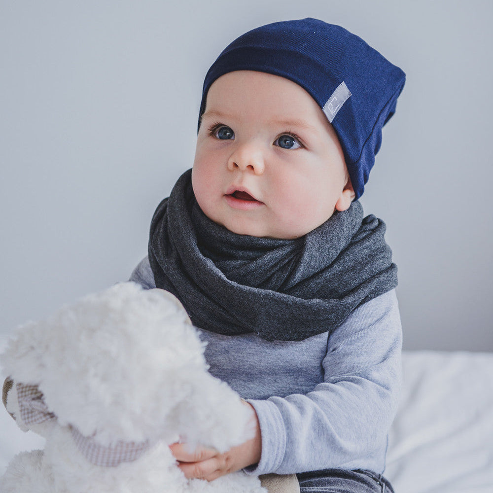 SLOUCHY BEANIE - PEPPER (Navy) - Flynn Jaxon