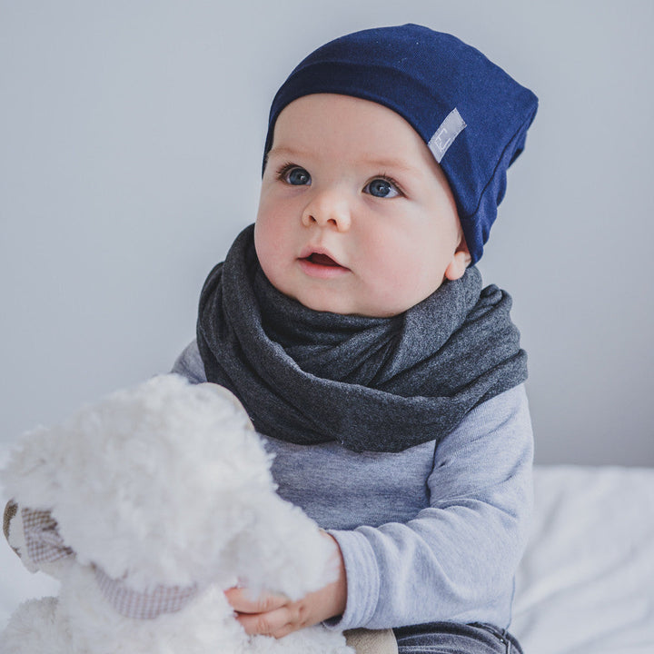 SLOUCHY BEANIE - PEPPER (Navy) - Flynn Jaxon