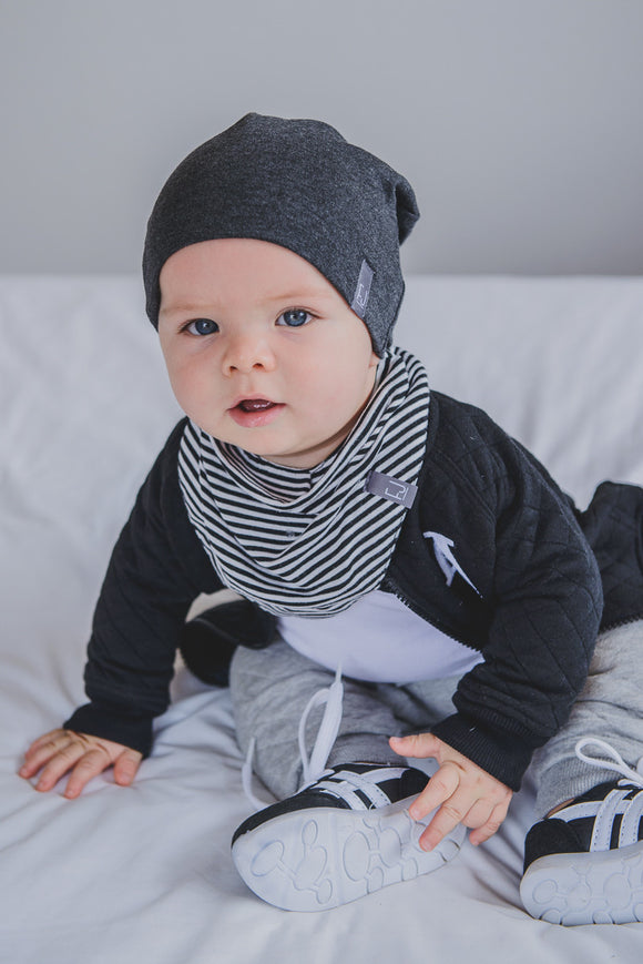 SLOUCHY BEANIE - CHARLIE (Charcoal) - Flynn Jaxon