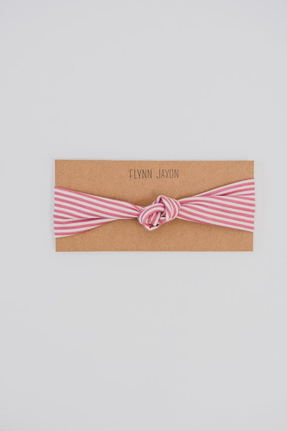 HEADBAND - LILAH (Pink+Milk Stripe) - Flynn Jaxon