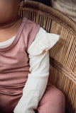 BABY VEST - CREAM FRILLED LONG SLEEVE - Flynn Jaxon