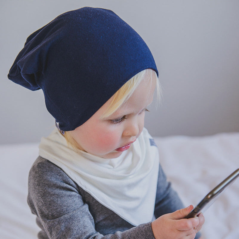 SLOUCHY BEANIE - PEPPER (Navy) - Flynn Jaxon