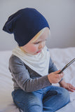SLOUCHY BEANIE - PEPPER (Navy) - Flynn Jaxon
