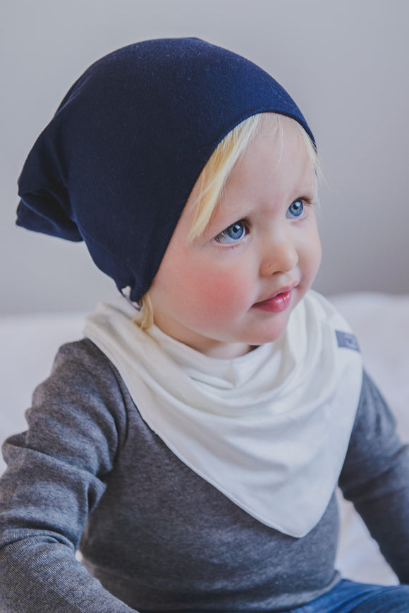 SLOUCHY BEANIE - PEPPER (Navy) - Flynn Jaxon