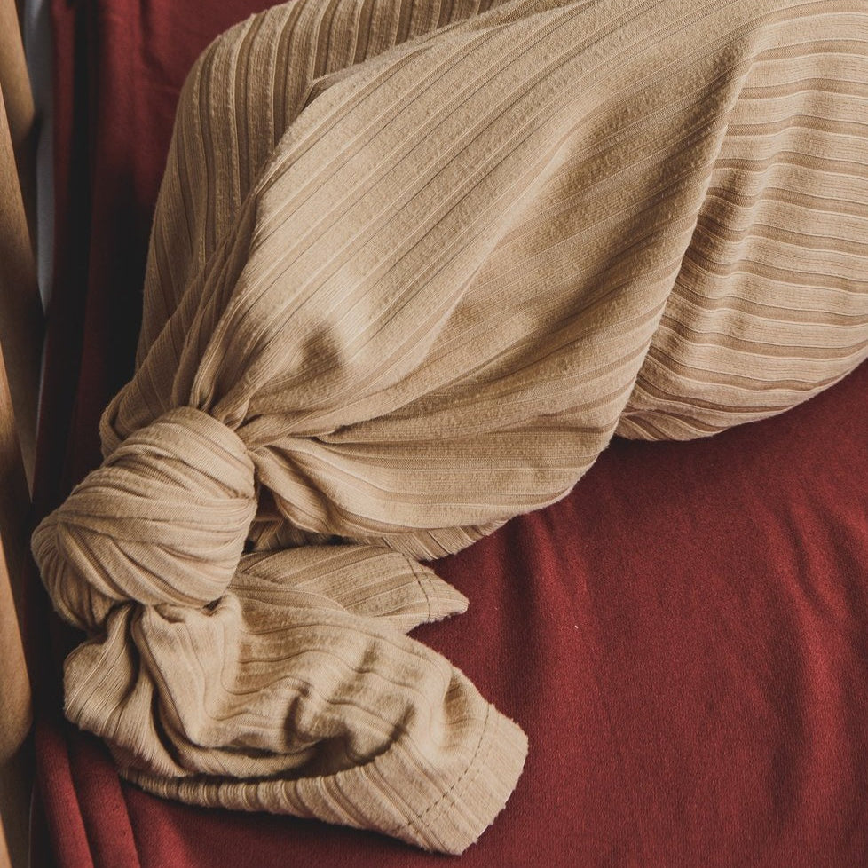 KNOTTED GOWN - TAN - Flynn Jaxon