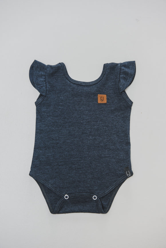 BABY VEST - DENIM FRILLED - Flynn Jaxon