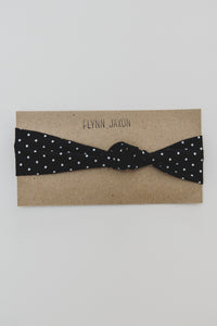 HEADBAND - RACHEL (Black+White Polka Dot) - Flynn Jaxon