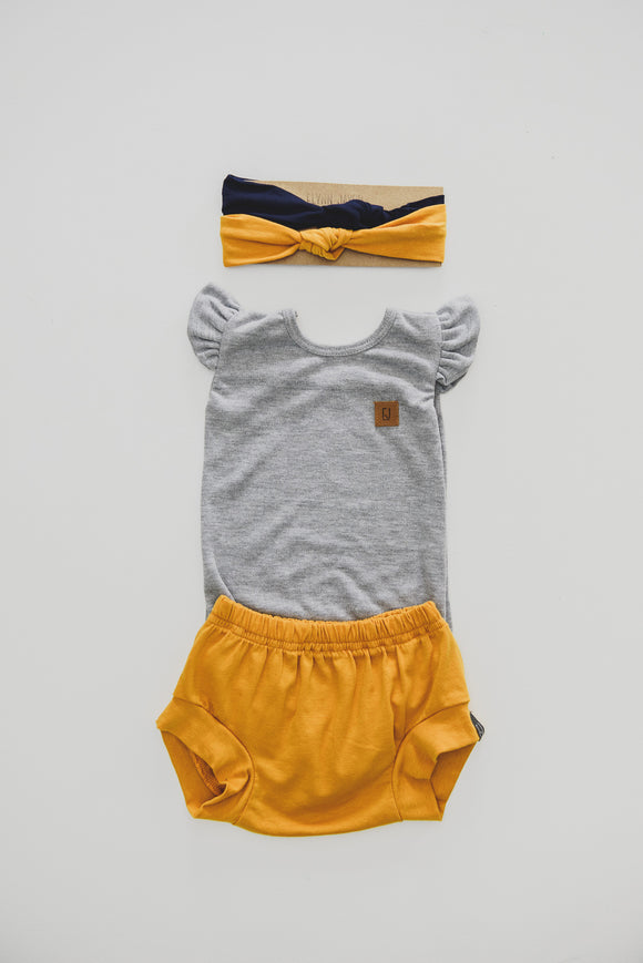BABY VEST - GREY FRILLED - Flynn Jaxon