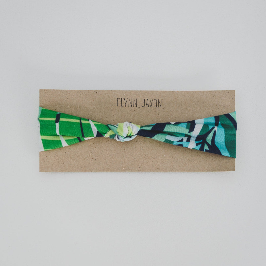 HEADBAND - JUNGLE (Navy+Turquoise Print) - Flynn Jaxon