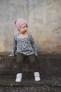 SLOUCHY BEANIE - MAE (Pink Rib) - Flynn Jaxon