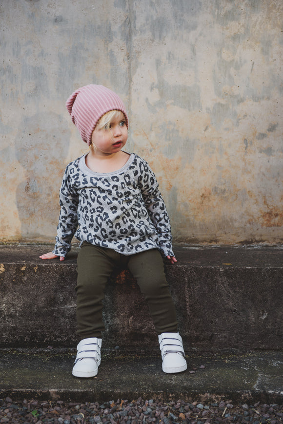 SLOUCHY BEANIE - MAE (Pink Rib) - Flynn Jaxon