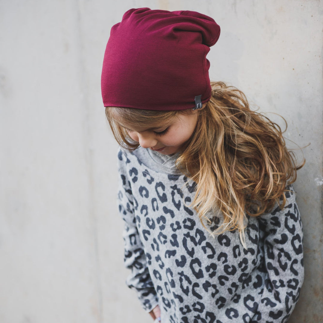 SLOUCHY BEANIE - BILLIE (Burgundy) - Flynn Jaxon