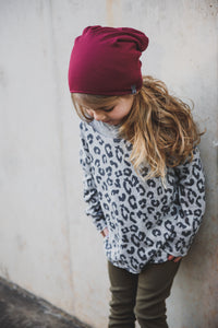 SLOUCHY BEANIE - BILLIE (Burgundy) - Flynn Jaxon