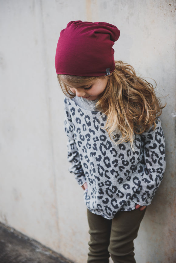 SLOUCHY BEANIE - BILLIE (Burgundy) - Flynn Jaxon