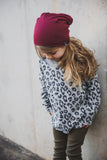 SLOUCHY BEANIE - BILLIE (Burgundy) - Flynn Jaxon