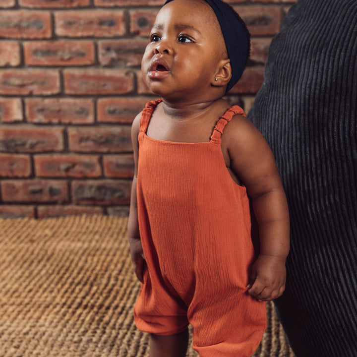 BUBBLE ROMPER - RUST - Flynn Jaxon