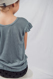 FRILL TEE - DUSTY BLUE - Flynn Jaxon